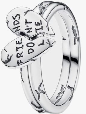 Hot Topic .925 Sterling Silver"Friends Don't Lie"Ring Compare To Pandora6,7,8&9~